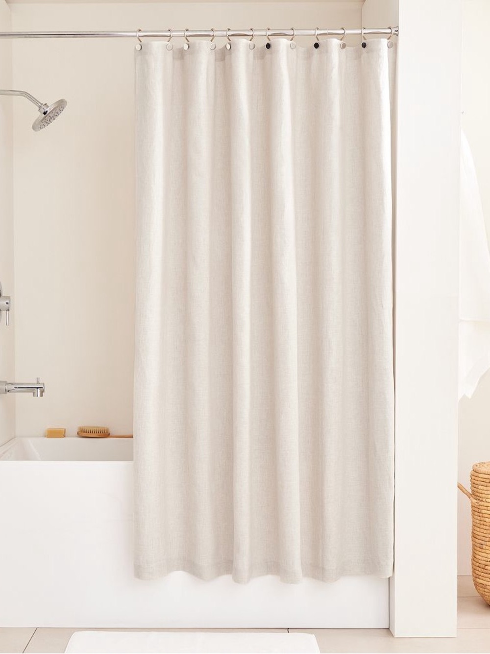 West Elm Flax Linen Shower Curtain